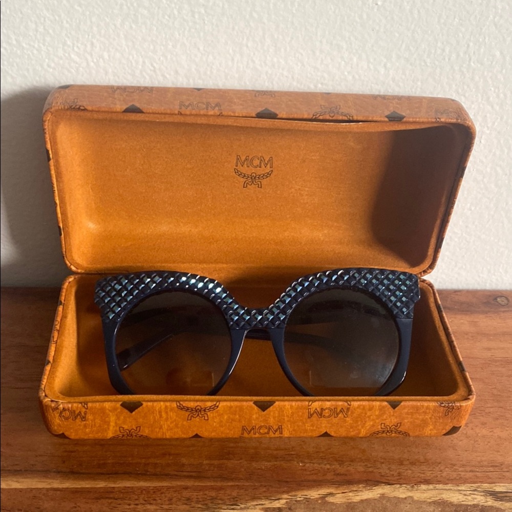 MCM Brown Monogram Visetos Case